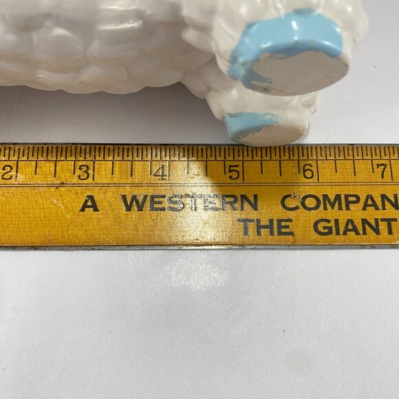 Vintage Ceramic Lamb Planter Gender Neutral Baby Decor - Picture 9 of 10